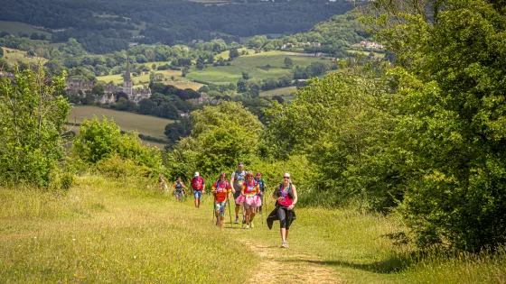 Walkers in the Chiltern hills