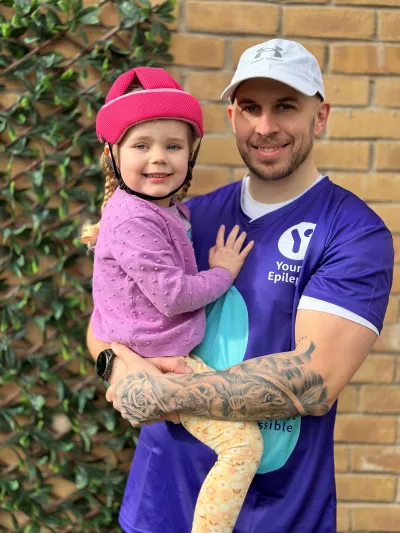 Runner and his child 