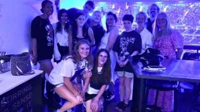 A group of young people having fun at a concert