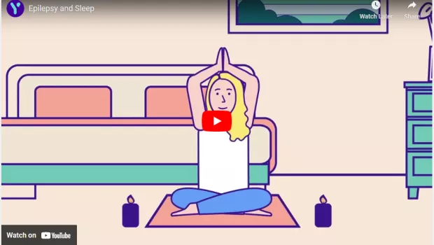 Animated young girl doing yoga